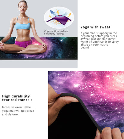 Cifupy Double-Sided Non-Slip Yoga Mat with Strap & Bag