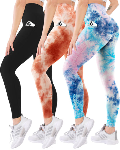Blisset 3-Pack High Waisted Leggings for Women