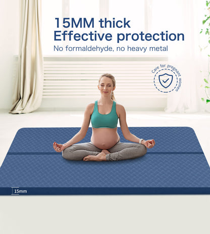 Nuveti Large Thick Yoga & Exercise Mat with Bag