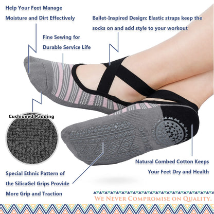 Ozaiic Non-Slip Yoga Socks for Women