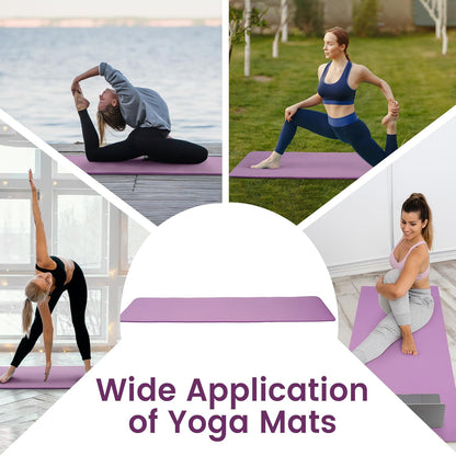 Extra Thick 1/2" High-Density Yoga Mat with Strap