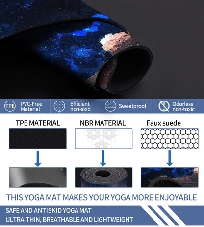 Cifupy Double-Sided Non-Slip Yoga Mat with Strap & Bag