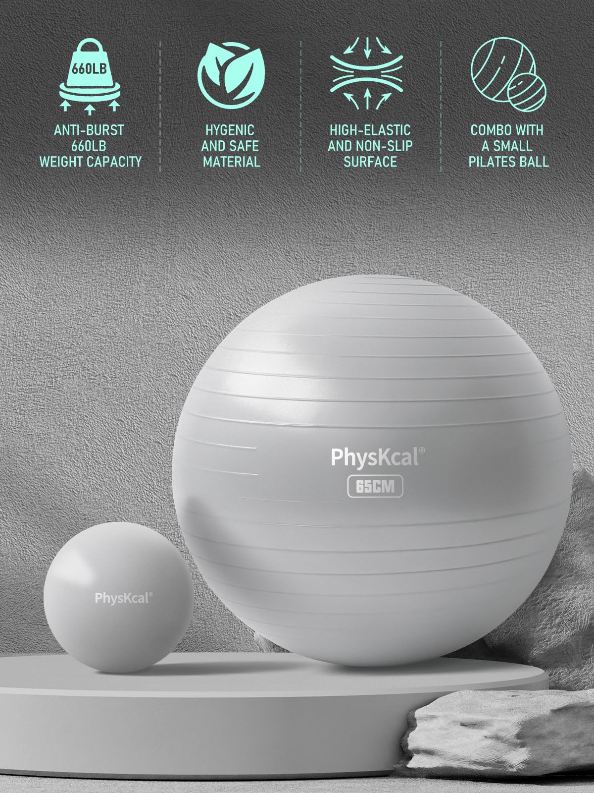 Yoga Ball with Pump – 4 Sizes for Fitness & Therapy