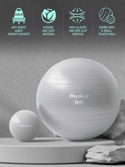 Yoga Ball with Pump – 4 Sizes for Fitness & Therapy