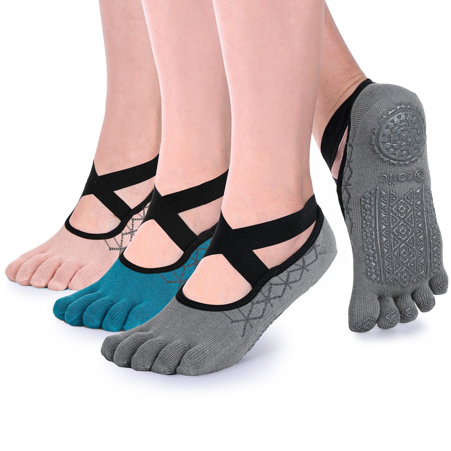Ozaiic Women’s Non-Slip Yoga Socks with Grips