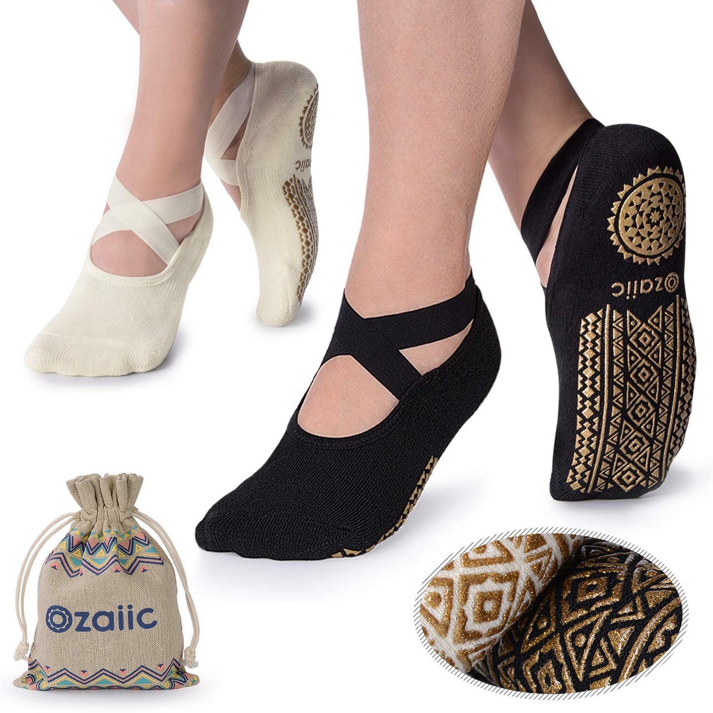 Ozaiic Non-Slip Yoga Socks for Women