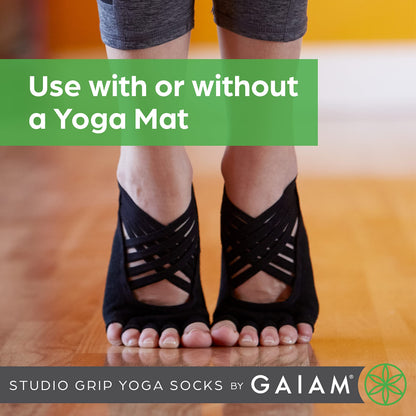 Gaiam Grippy Studio Yoga Socks for Better Grip