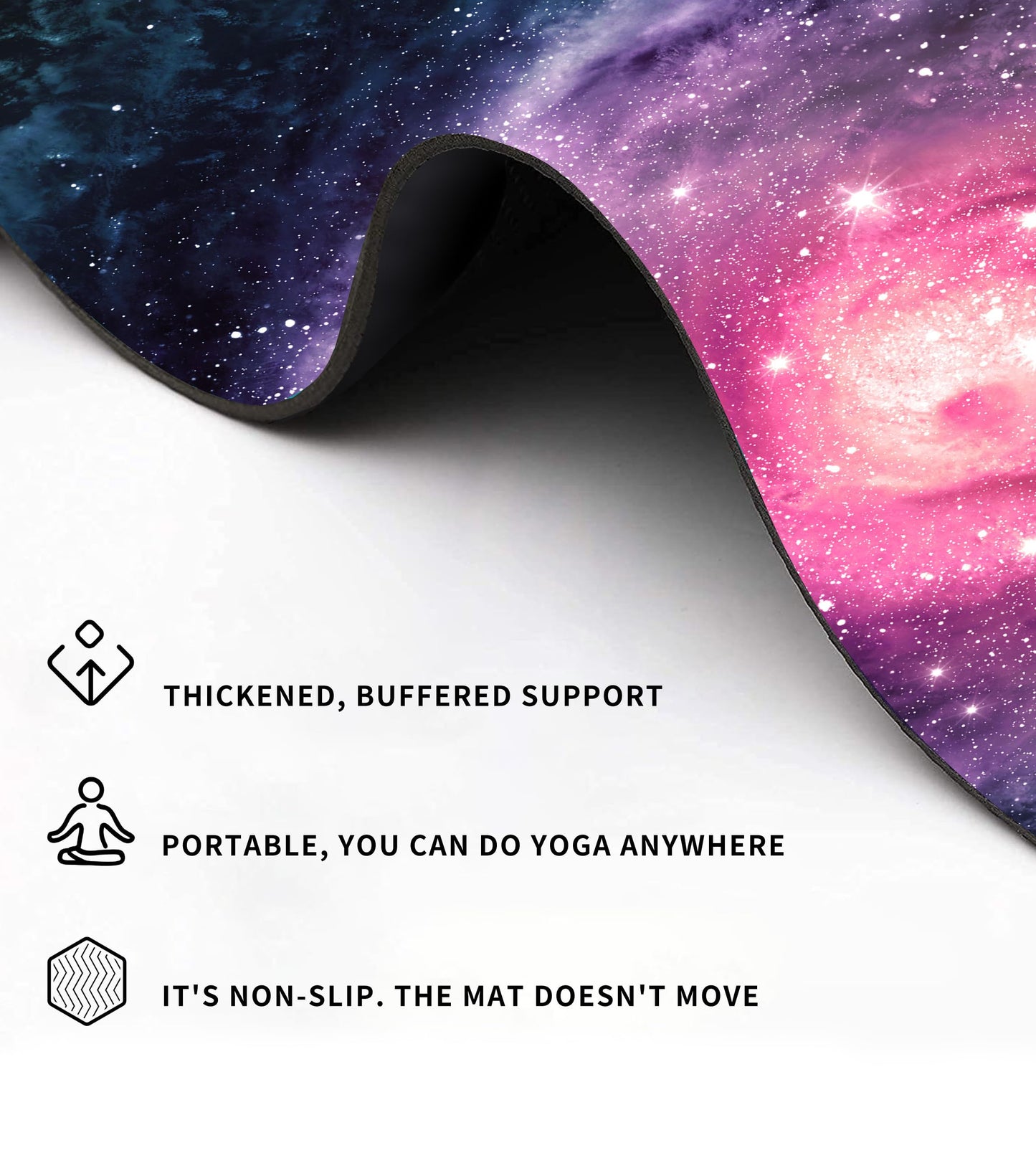 Cifupy Double-Sided Non-Slip Yoga Mat with Strap & Bag