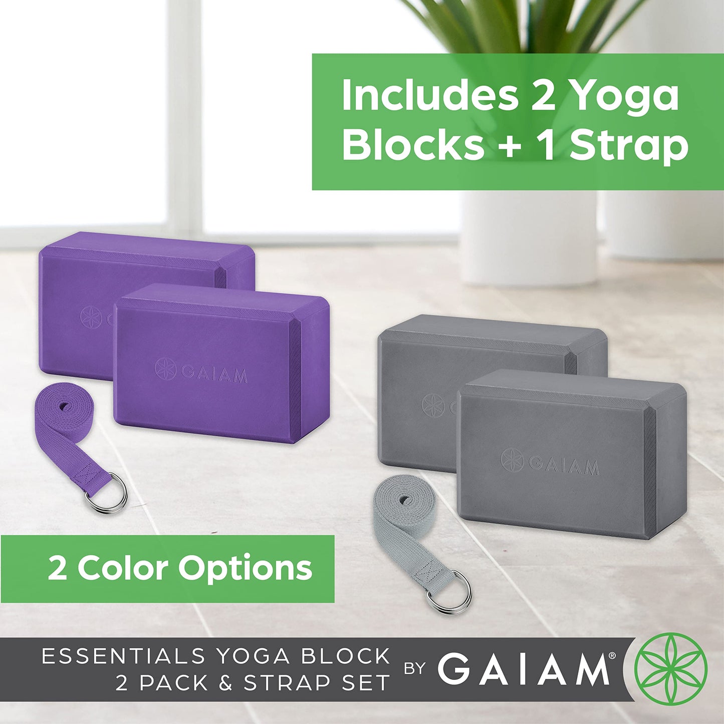 Gaiam Yoga Block – Foam Support for Yoga & Pilates