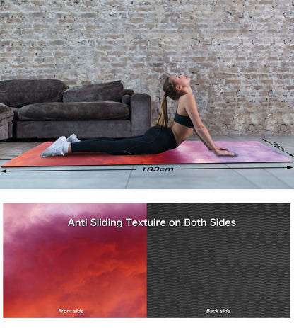 Non-Slip TPE Yoga & Exercise Mat with Strap