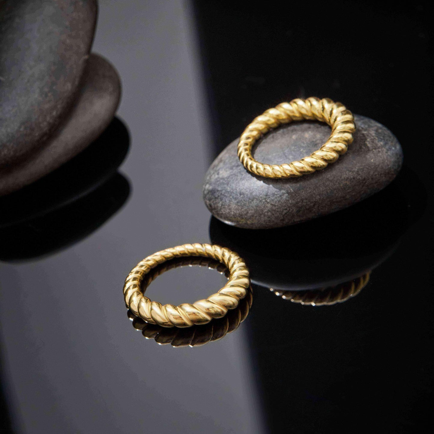 Gold Chunky Adjustable Rings