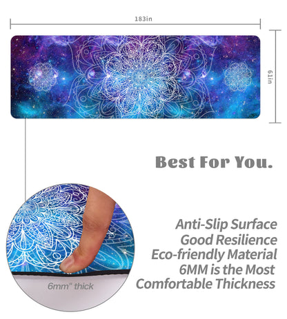 Cifupy Double-Sided Non-Slip Yoga Mat with Strap & Bag