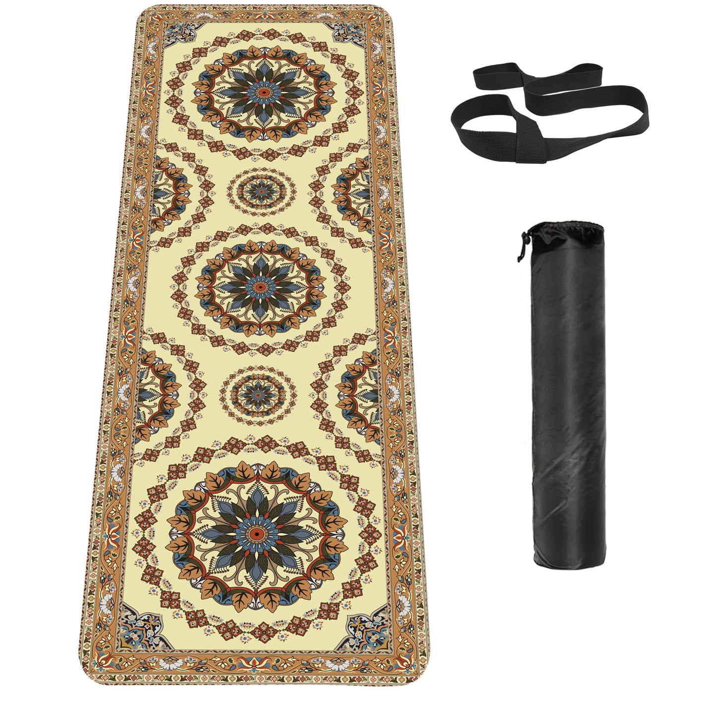 Non-Slip TPE Yoga & Exercise Mat with Strap