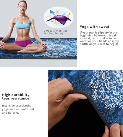 Cifupy Double-Sided Non-Slip Yoga Mat with Strap & Bag