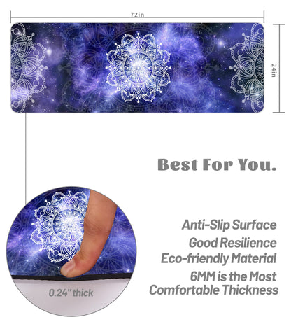 Cifupy Double-Sided Non-Slip Yoga Mat with Strap & Bag