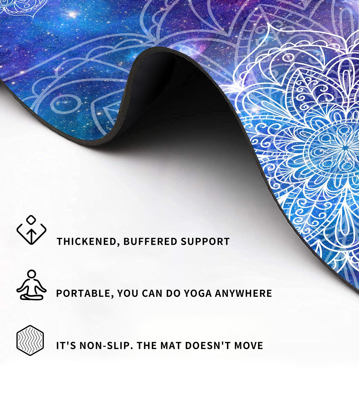 Cifupy Double-Sided Non-Slip Yoga Mat with Strap & Bag