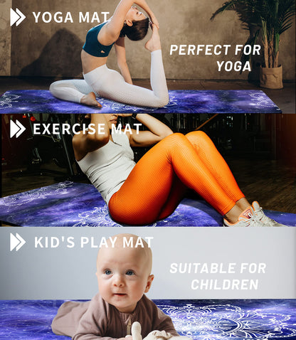 Cifupy Double-Sided Non-Slip Yoga Mat with Strap & Bag
