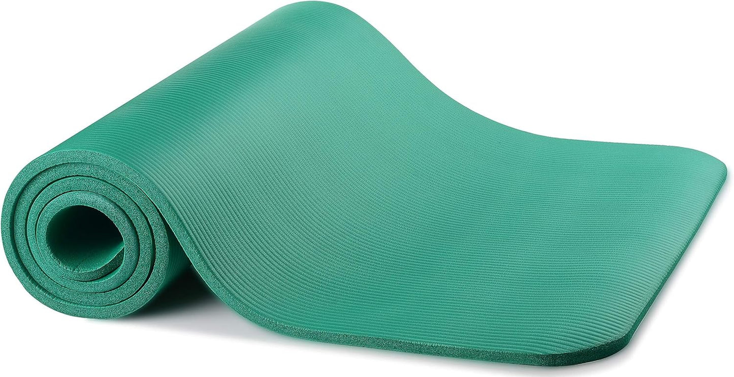 Extra Thick 1/2" High-Density Yoga Mat with Strap