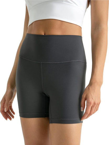 Colorfulkoala Women’s High-Waist Yoga Shorts 6"